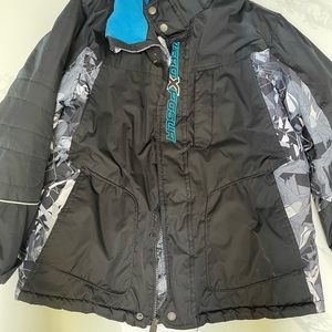 Black and grey snow jacket